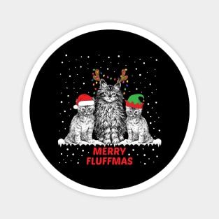 Merry Fluffmas Xmas gift cat lover Magnet